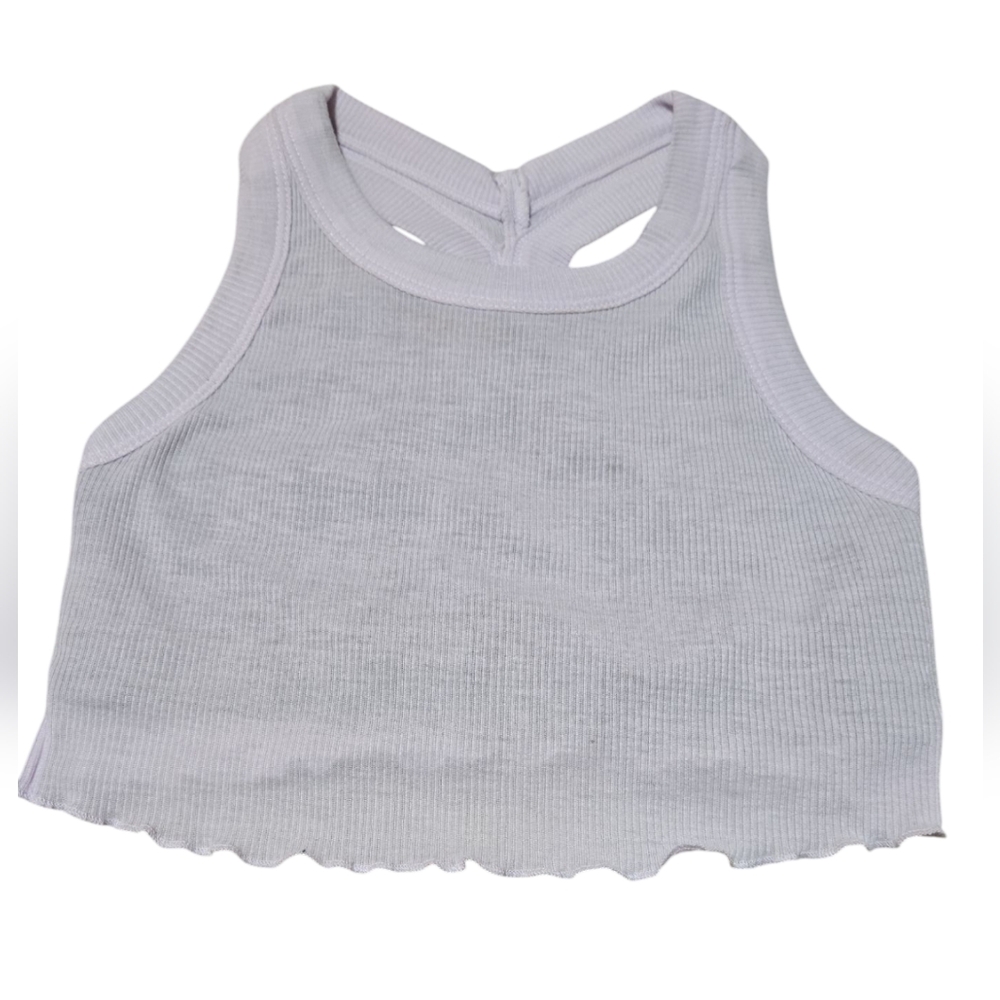 FP Movement by Free People Pale Lavender Ribbed Crop Tank